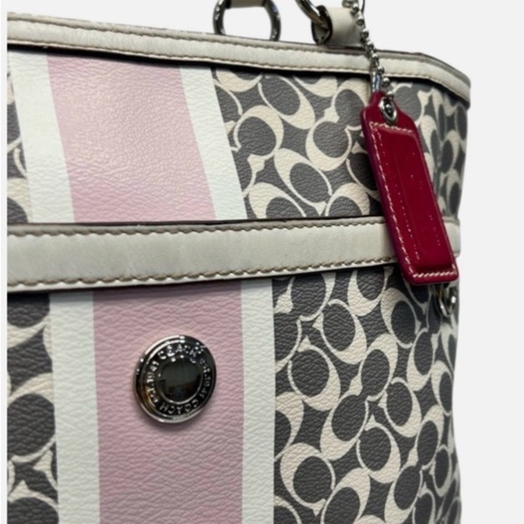 Coach Gray & Pink Tote Bag - Picture 4 of 5